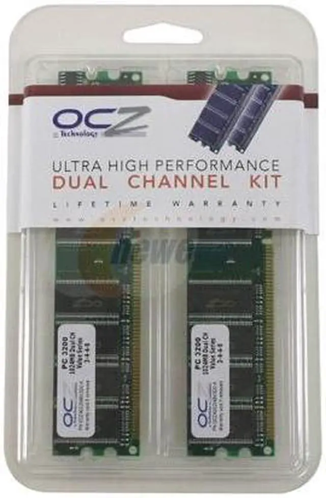 Alt view image 2 of 2 - OCZ Value Series 2GB (2 x 1GB) DDR 400 (PC 3200) Dual Channel Kit Desktop Memory Model OCZ4002048V3DC-K