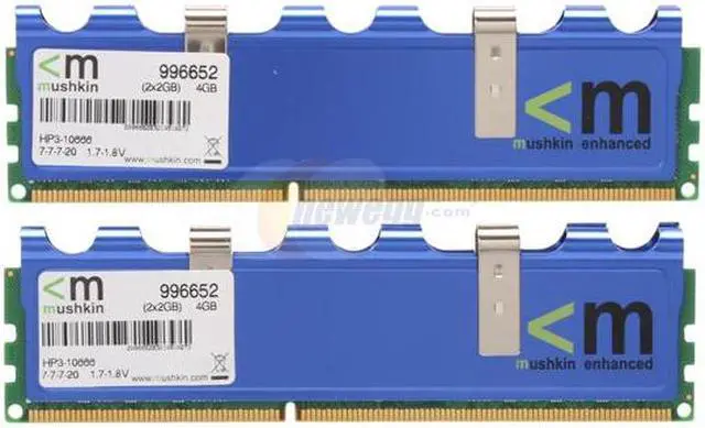 Alt view image 2 of 3 - Mushkin Enhanced Blackline 4GB (2 x 2GB) DDR3 1333 (PC3 10666) Dual Channel Kit Desktop Memory Model 996652