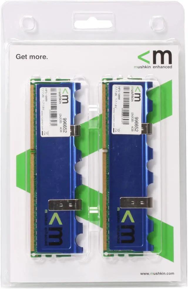 Alt view image 3 of 3 - Mushkin Enhanced Blackline 4GB (2 x 2GB) DDR3 1333 (PC3 10666) Dual Channel Kit Desktop Memory Model 996652