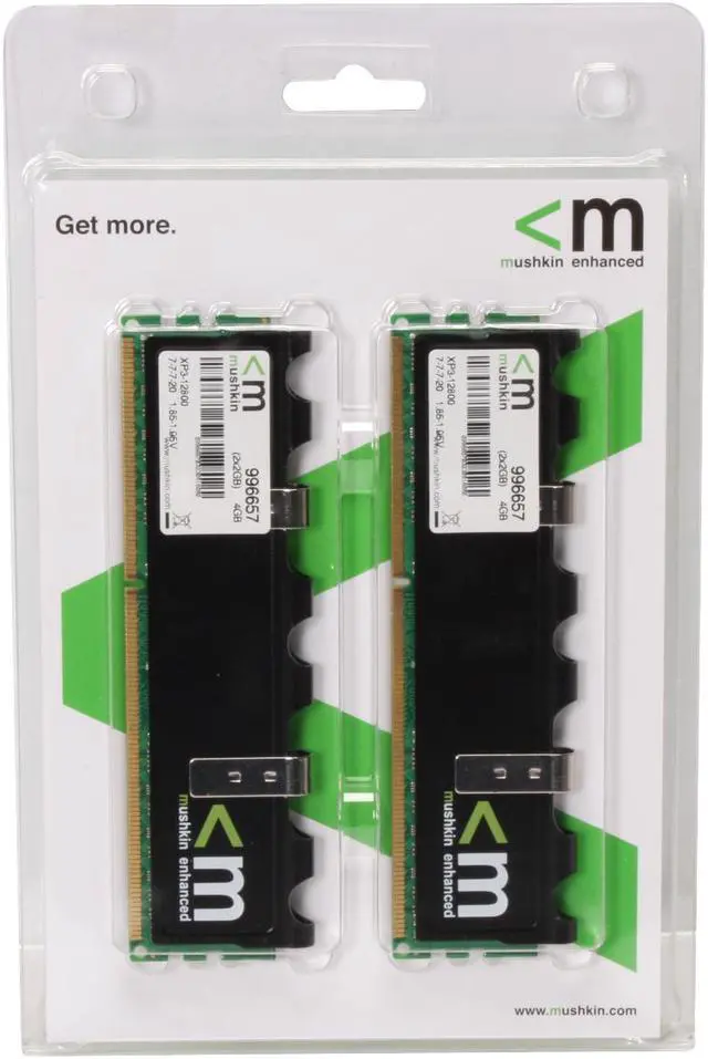 Alt view image 3 of 3 - Mushkin Enhanced Blackline 4GB (2 x 2GB) DDR3 1600 (PC3 12800) Dual Channel Kit Desktop Memory Model 996657