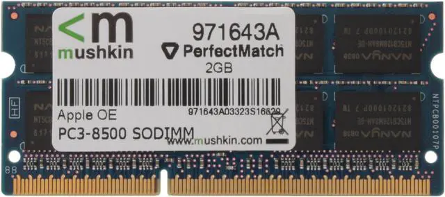 Alt view image 3 of 4 - Mushkin Enhanced 2GB DDR3 1066 (PC3 8500) Memory For Apple Model 971643A