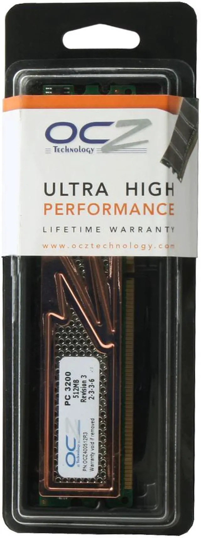 Alt view image 2 of 2 - OCZ Revision 3 512MB DDR 400 (PC 3200) Desktop Memory Model OCZ400512R3