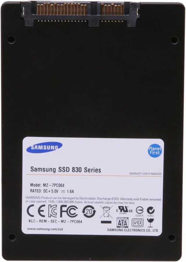 Alt view image 5 of 6 - SAMSUNG 830 Series MZ-7PC064D/AM 2.5" 64GB SATA III MLC Internal Solid State Drive (SSD)  Desktop Upgrade Kit