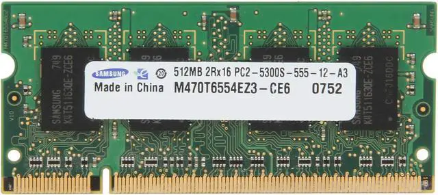 Samsung 4GB PC2-5300F メモリー❌6枚 Refurbished: SAMSUNG 512MB 200-Pin DDR2 SO-DIMM DDR2 667 (PC2 5300