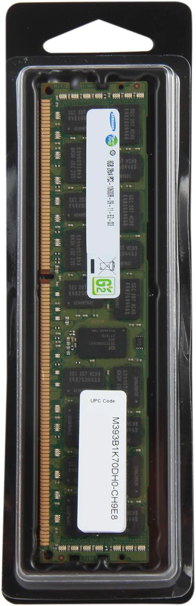 Alt view image 3 of 3 - SAMSUNG 8GB ECC Registered DDR3 1333 Server Memory Model M393B1K70DH0-CH9E8