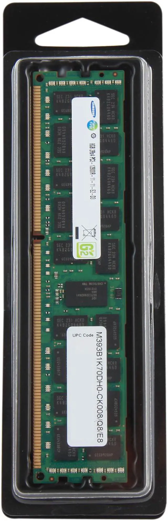 Alt view image 3 of 3 - SAMSUNG 8GB ECC Registered DDR3 1600 Server Memory Model M393B1K70DH0-CK008/Q8/E8