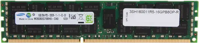 Main image of SAMSUNG 16GB ECC Registered DDR3 1600 Server Memory Model M393B2G70BH0-CK008