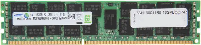 Main image of SAMSUNG 16GB ECC Registered DDR3 1600 Server Memory Model M393B2G70BH0-CK0Q8