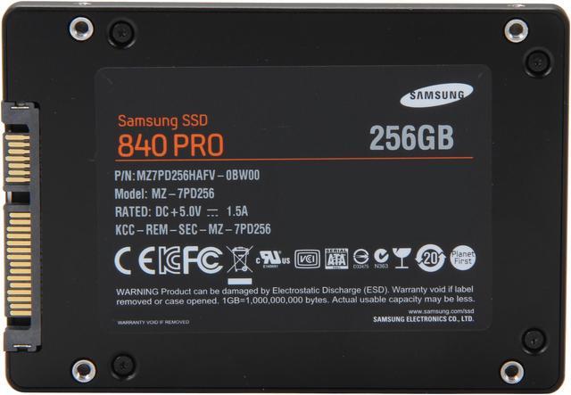 Alt view image 4 of 6 - SAMSUNG 840 Pro Series 2.5" 256GB SATA III MLC Internal Solid State Drive (SSD) MZ-7PD256BW