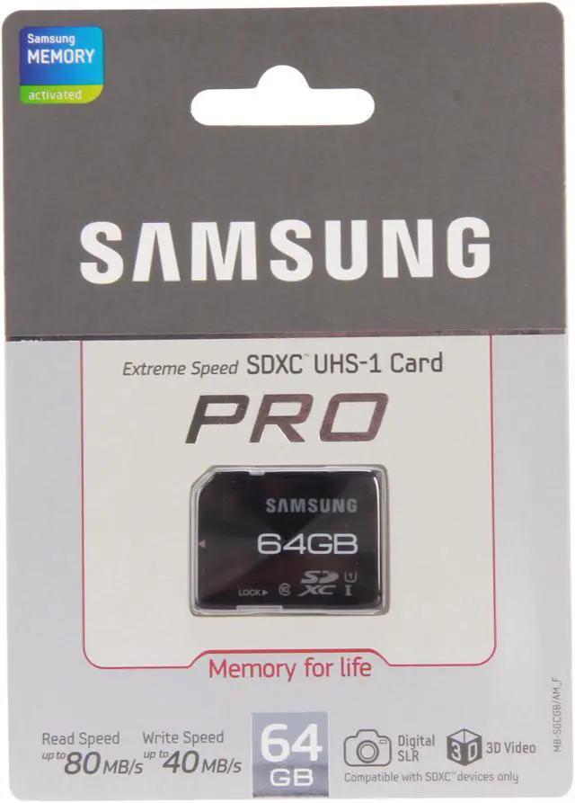 Alt view image 4 of 4 - SAMSUNG Pro 64GB Secure Digital Extended Capacity (SDXC) Flash Card Model MB-SGCGB/AM