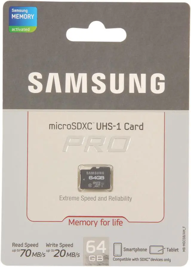 Alt view image 4 of 4 - SAMSUNG Pro 64GB microSDXC Flash Card Model MB-MGCGB/AM