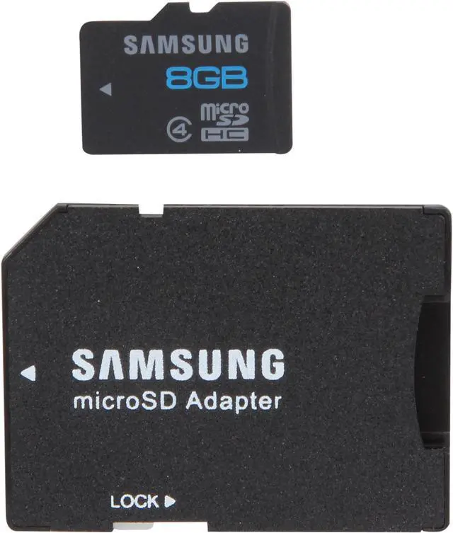 Main image of SAMSUNG 8GB microSDHC Flash Card w/ Adapter Model MB-MS8GBA/AM