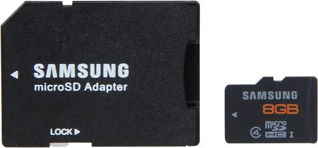 Main image of SAMSUNG 8GB microSDHC Flash Card w/ Adapter Model MB-MP8GBA/AM