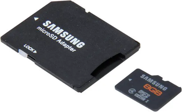 Alt view image 3 of 4 - SAMSUNG 8GB microSDHC Flash Card w/ Adapter Model MB-MP8GBA/AM