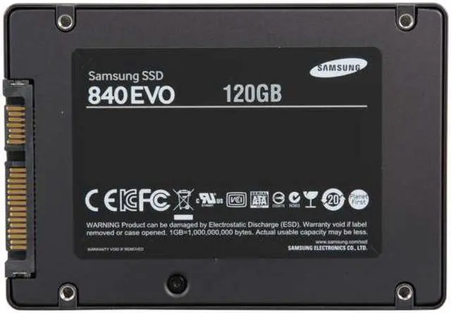 Alt view image 5 of 6 - SAMSUNG 840 EVO  SAMSUNG 840 EVO 2.5" 120GB SATA III TLC Internal Solid State Drive (SSD) MZ-7TE120BW