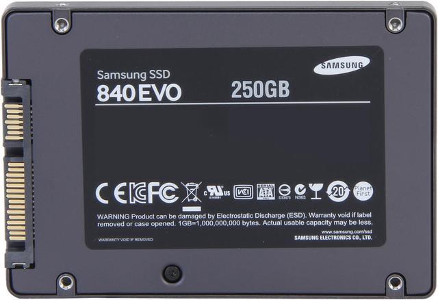 Alt view image 4 of 5 - SAMSUNG 840 EVO MZ-7TE250BW 2.5" 250GB SATA 6Gb/s 1x nm Samsung Toggle DDR 2.0 3-Bit MLC NAND Flash Memory (400Mbps) Internal Solid State Drive (SSD)
