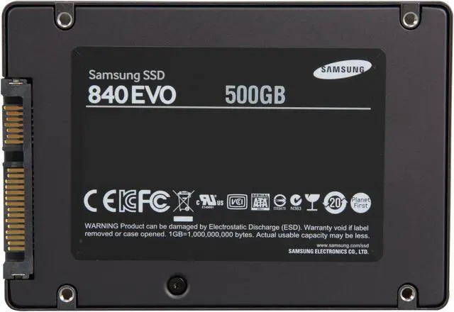 Alt view image 4 of 6 - SAMSUNG 840 EVO 2.5" 500GB SATA III TLC Internal Solid State Drive (SSD) MZ-7TE500BW