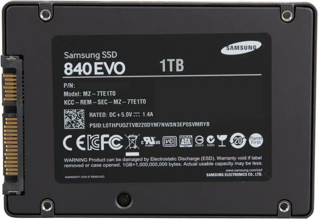 Alt view image 4 of 6 - SAMSUNG 840 EVO 2.5" 1TB SATA III MLC Internal Solid State Drive (SSD) MZ-7TE1T0BW