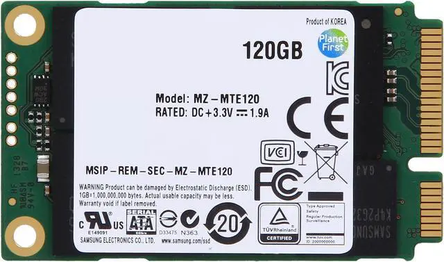 Alt view image 3 of 4 - SAMSUNG 840 EVO mSATA 120GB SATA III TLC Internal Solid State Drive (SSD) MZ-MTE120BW