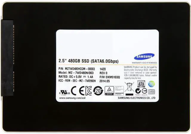 Main image of SAMSUNG SM843TN MZ7WD480HCGM-00003 2.5" SATA 6Gb/s MLC Enterprise Solid State Drive