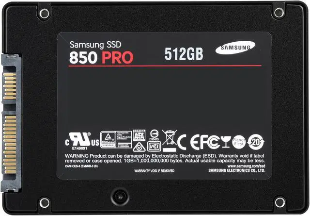 Alt view image 5 of 5 - SAMSUNG 850 PRO 2.5" 512GB SATA III 3D NAND Internal Solid State Drive (SSD) MZ-7KE512BW