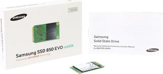 Alt view image 4 of 4 - SAMSUNG 850 EVO mSATA 120GB SATA III 3D NAND Internal SSD Single Unit Version MZ-M5E120BW