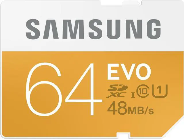 Main image of Samsung 64GB EVO SDXC UHS-I/U1 Class 10 Memory Card (MB-SP64D/AM)