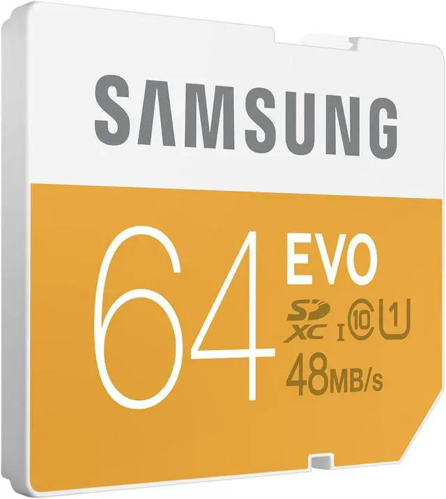 Alt view image 2 of 4 - Samsung 64GB EVO SDXC UHS-I/U1 Class 10 Memory Card (MB-SP64D/AM)