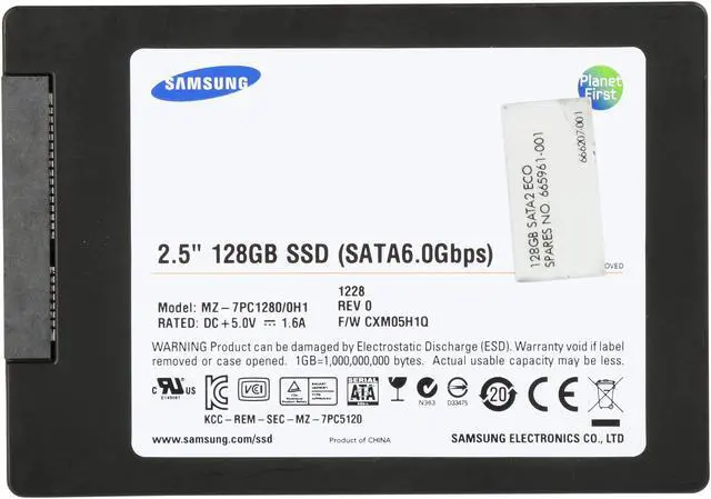 Alt view image 2 of 4 - SAMSUNG 830 Series 2.5" 128GB SATA III Internal Solid State Drive (SSD) MZ-7PC1280/0H1