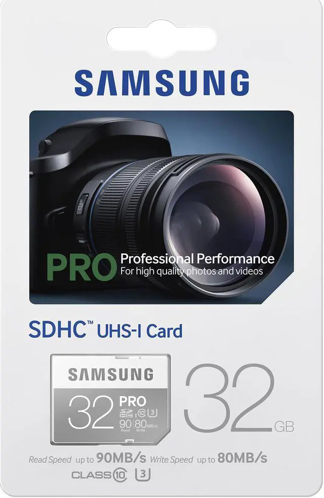 Alt view image 4 of 4 - Samsung 32GB PRO SDHC UHS-I/U3 Class 10 Memory Card, Speed Up to 90MB/s (MB-SG32E/AM)