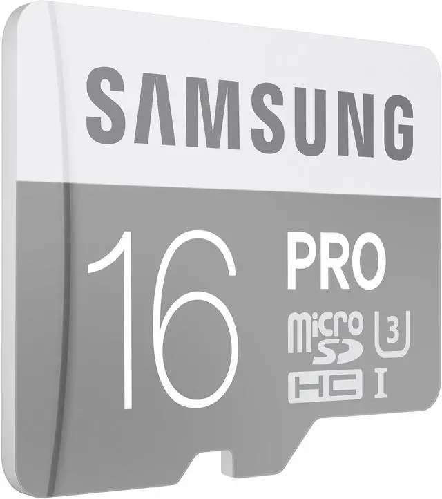 Alt view image 2 of 4 - Samsung 16GB PRO microSDHC UHS-I/U3 Class 10 Memory Card with Adapter, Speed Up to 90MB/s (MB-MG16EA/AM)