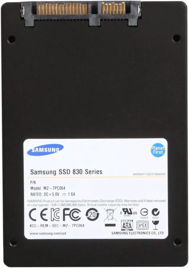 Alt view image 5 of 6 - SAMSUNG 830 Series 2.5" 64GB SATA III MLC Internal Solid State Drive (SSD) F-MZ-7PC064DAM