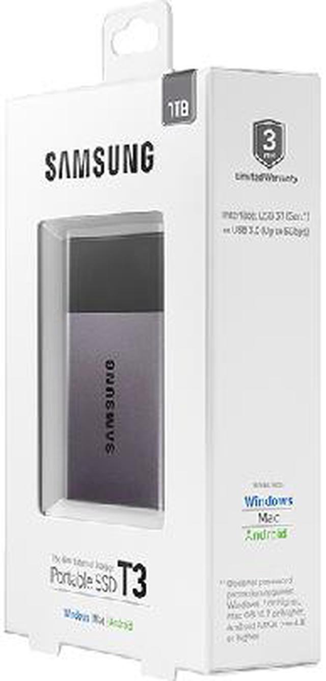 Alt view image 8 of 10 - SAMSUNG T3 Portable 1TB USB 3.1 External Solid State Drive