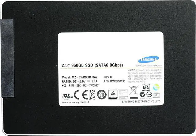 Alt view image 2 of 5 - SAMSUNG Data Center Series SV843 2.5" 960GB SATA III V1 MLC VNAND Enterprise Solid State Drive - Certified Refurbished