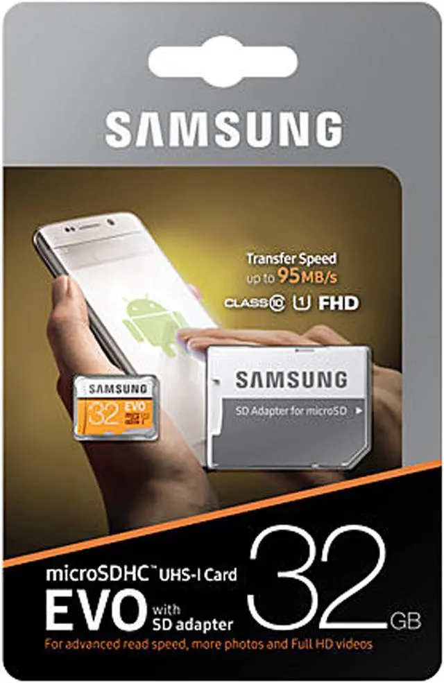 Alt view image 4 of 4 - Samsung 32GB EVO microSDHC UHS-I/U1 Memory Card with Adapter, Speed Up to 95MB/s (MB-MP32GA/AM)
