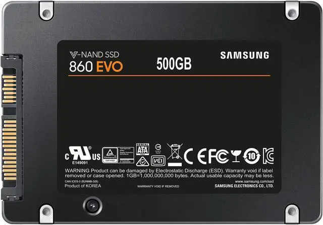 Alt view image 5 of 6 - SAMSUNG 860 EVO Series 2.5" 500GB SATA III V-NAND 3-bit MLC Internal Solid State Drive (SSD) MZ-76E500B/AM