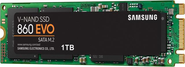SAMSUNG 860 EVO Series M.2 2280 1TB SATA III V-NAND 3-bit MLC Internal  Solid State Drive (SSD) MZ-N6E1T0BW