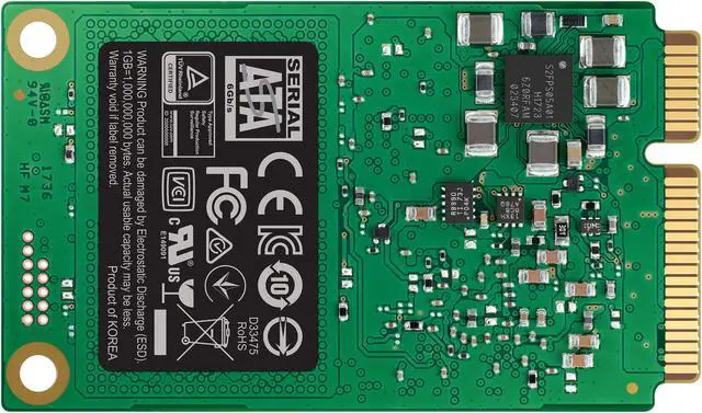 Alt view image 5 of 6 - SAMSUNG 860 EVO Series mSATA 500GB SATA III V-NAND 3-bit MLC Internal Solid State Drive (SSD) MZ-M6E500BW