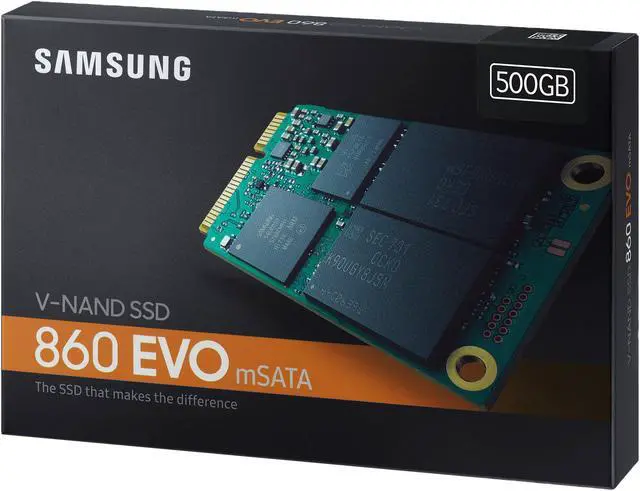 Alt view image 6 of 6 - SAMSUNG 860 EVO Series mSATA 500GB SATA III V-NAND 3-bit MLC Internal Solid State Drive (SSD) MZ-M6E500BW