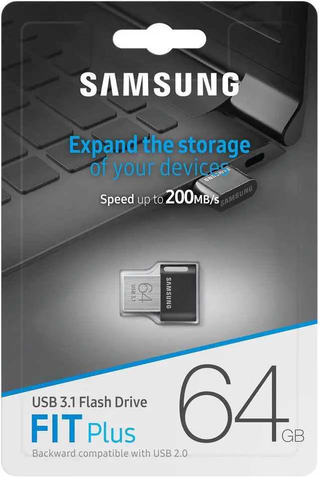 Alt view image 7 of 7 - Samsung 64GB FIT Plus USB 3.1 Flash Drive, Speed Up to 200MB/s (MUF-64AB/AM)