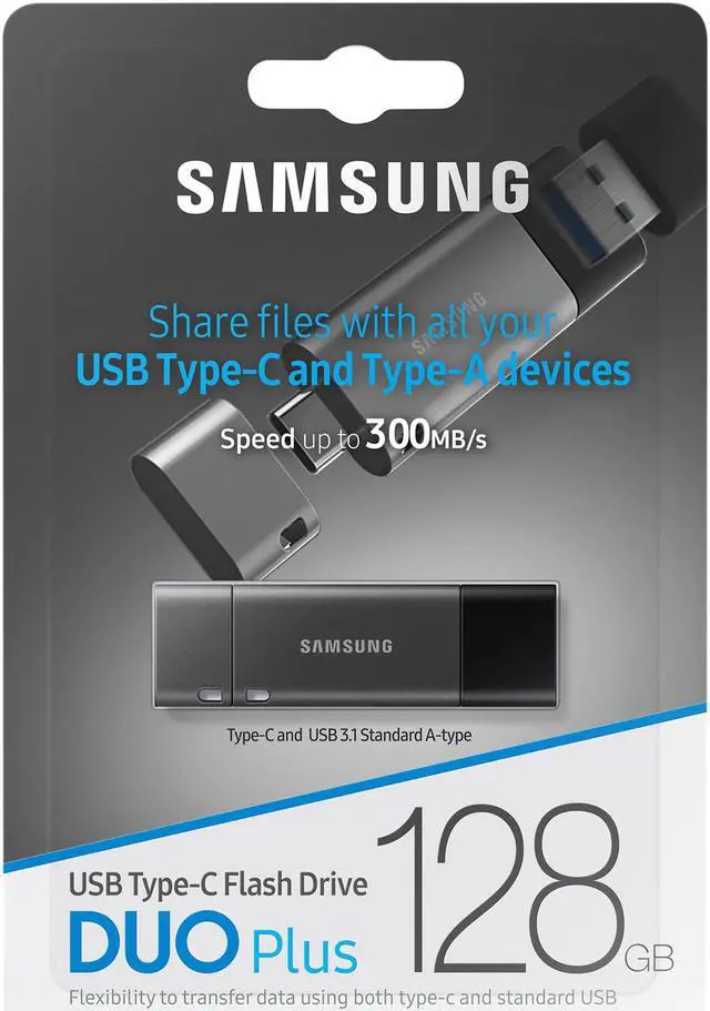 Alt view image 7 of 7 - Samsung 128B DUO Plus USB 3.1 Flash Drive, Speed Up to 300MB/s (MUF-128DB/AM)