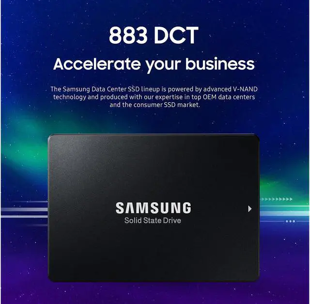 Alt view image 2 of 6 - SAMSUNG 883 DCT MZ-7LH960NE 2.5" 960GB SATA III V-NAND 3-bit MLC Enterprise Solid State Drive