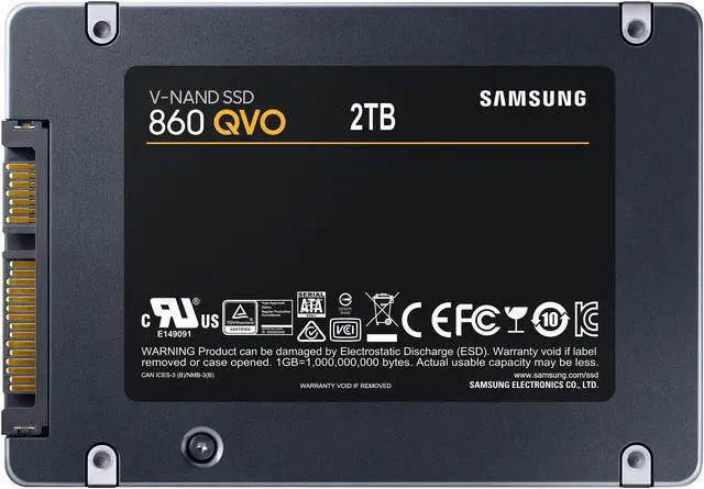 Alt view image 2 of 6 - SAMSUNG 860 QVO Series 2.5" 2TB SATA III V-NAND Internal Solid State Drive (SSD) MZ-76Q2T0B/AM