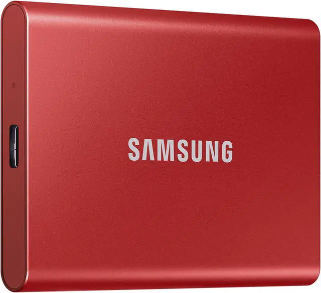 Alt view image 2 of 8 - SAMSUNG T7 Portable SSD 1TB - Up to 1050 MB/s - USB 3.2 Gen 2 External Solid State Drive, Red (MU-PC1T0R/AM)