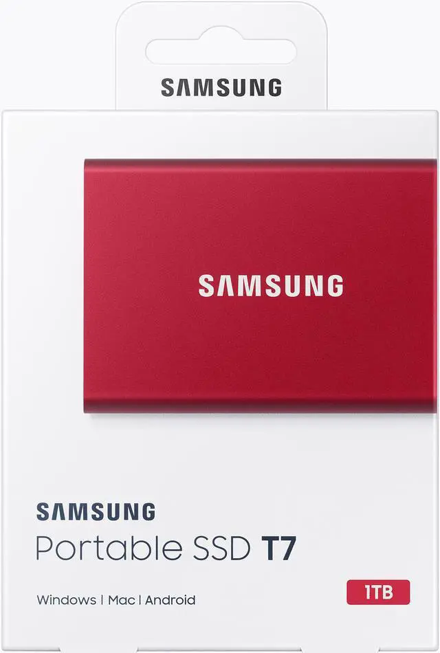 Alt view image 6 of 8 - SAMSUNG T7 Portable SSD 1TB - Up to 1050 MB/s - USB 3.2 Gen 2 External Solid State Drive, Red (MU-PC1T0R/AM)