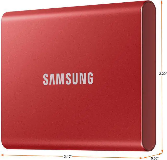 Alt view image 5 of 8 - SAMSUNG T7 Portable SSD 1TB - Up to 1050 MB/s - USB 3.2 Gen 2 External Solid State Drive, Red (MU-PC1T0R/AM)