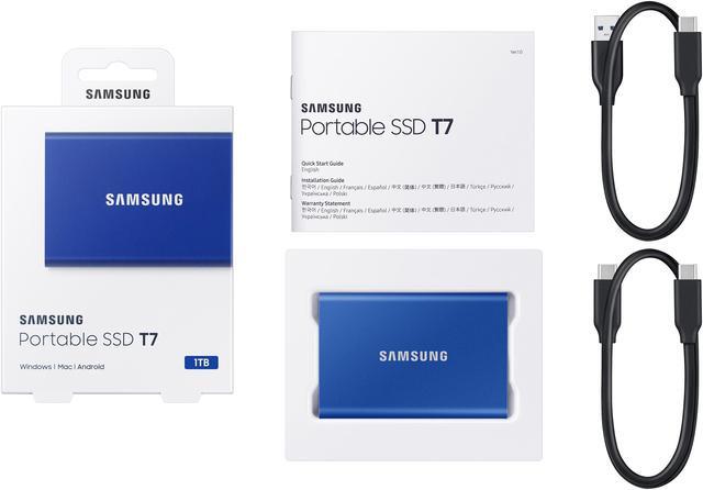 Alt view image 6 of 7 - SAMSUNG T7 Portable SSD 1TB  - Up to 1050 MB/s - USB 3.2 Gen 2 External Solid State Drive, Blue (MU-PC1T0H/AM)
