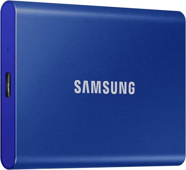Alt view image 2 of 6 - SAMSUNG T7 Portable SSD, 2TB External Solid State Drive, Speeds Up to 1,050MB/s, USB 3.2 Gen 2, Reliable Storage for Gaming, Students, Professionals, MU-PC2T0H/AM, Blue