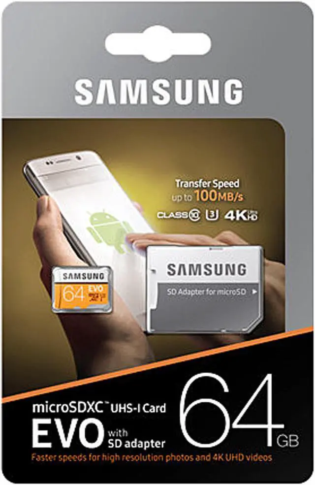 Alt view image 4 of 4 - SAMSUNG EVO 64GB microSDXC Flash Card + Adapter Model MB-MP64HA/AM