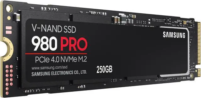 Alt view image 4 of 5 - SAMSUNG 980 PRO M.2 2280 250GB PCI-Express Gen 4.0 x4, NVMe 1.3c Samsung V-NAND Internal Solid State Drive (SSD) MZ-V8P250B/AM